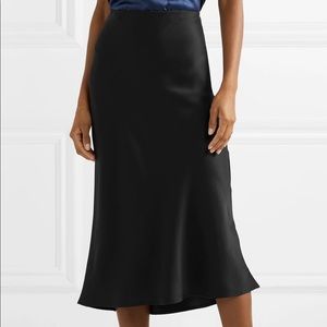 Bar Silk-Satin Midi Skirt